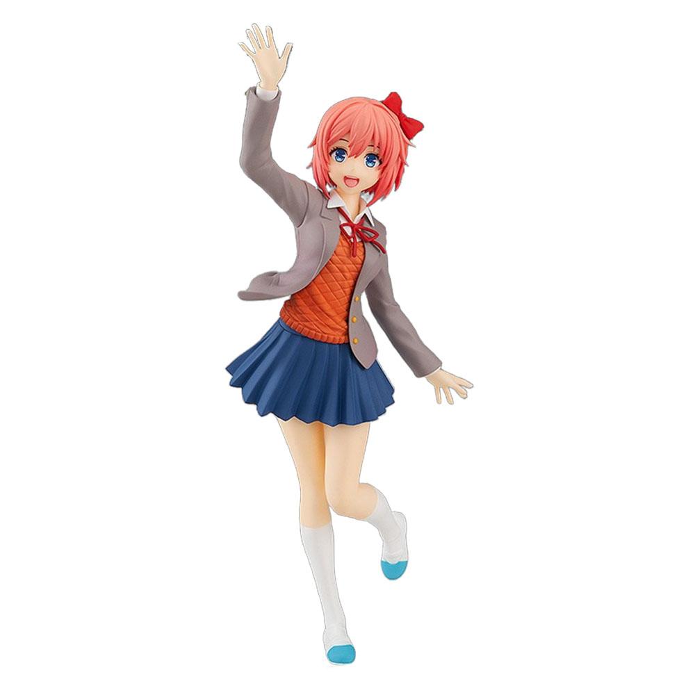 18см Аниме Игра Клуб Романтики Sayori Фигурка Милая Девочка Анимационный Модель Игрушки Подарки Коллекция Украшения Орнаменты ПВХ