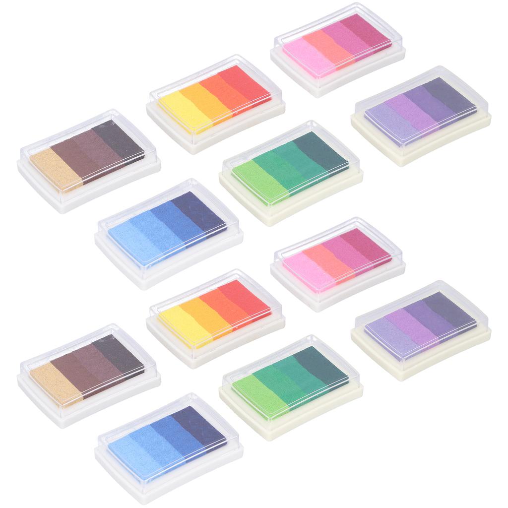 12 шт. 4 цвета градиентные чернильные подушечки набор красочные поделки для открыток подарочные подушечки для штампов