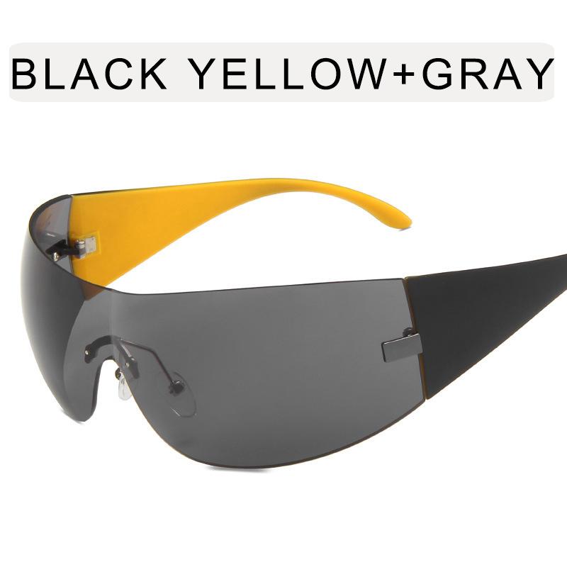 Европейско-американский стиль Мужские Женские Солнцезащитные очки Хип-хоп Y2K Велосипедные Солнцезащитные очки Женские Уличные Защита от УФ-лучей Мужские Женские Солнцезащитные очки