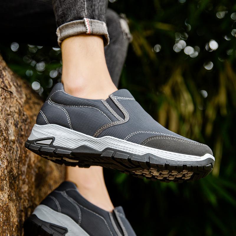 Обувь для активного отдыха Мужские кроссовки Весна Slip on Повседневная мужская обувь Дышащая замшевая кожаная обувь Нескользящая обувь для ходьбы Горячая распродажа обуви