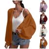 Women's Fashion Casual Solid Color Chest Button Long Sleeve Cardigan Tops Jacket