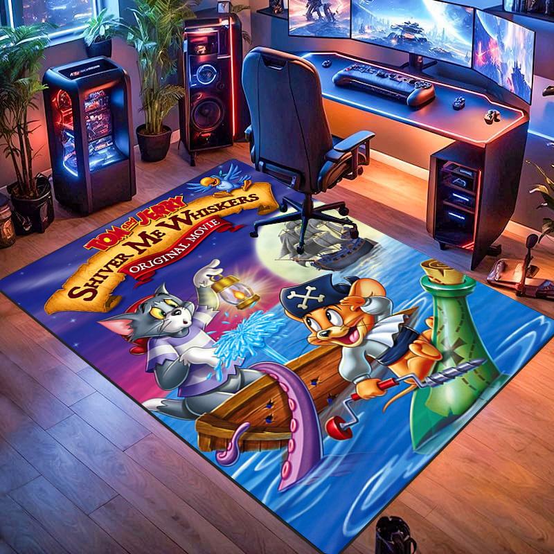 Tom Jerry: Adventure carpet printing Suitable for all seasons Protective pad Art Office chair cushion