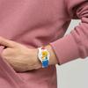 Swatch Кварцевые часы 30м водозащита Повседневные часы 34мм Белый циферблат Корпус из био-основы Силиконовый ремешок Женские часы SO28Z116