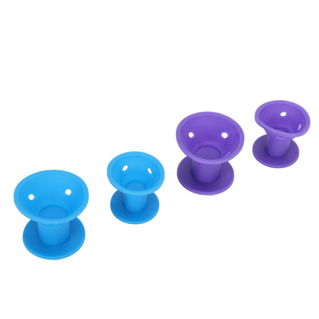 20pcs Mushroom Hair Curler Self Grip DIY Silicone Hair Style Curlers for Long Medium Short Hair Purple Blue