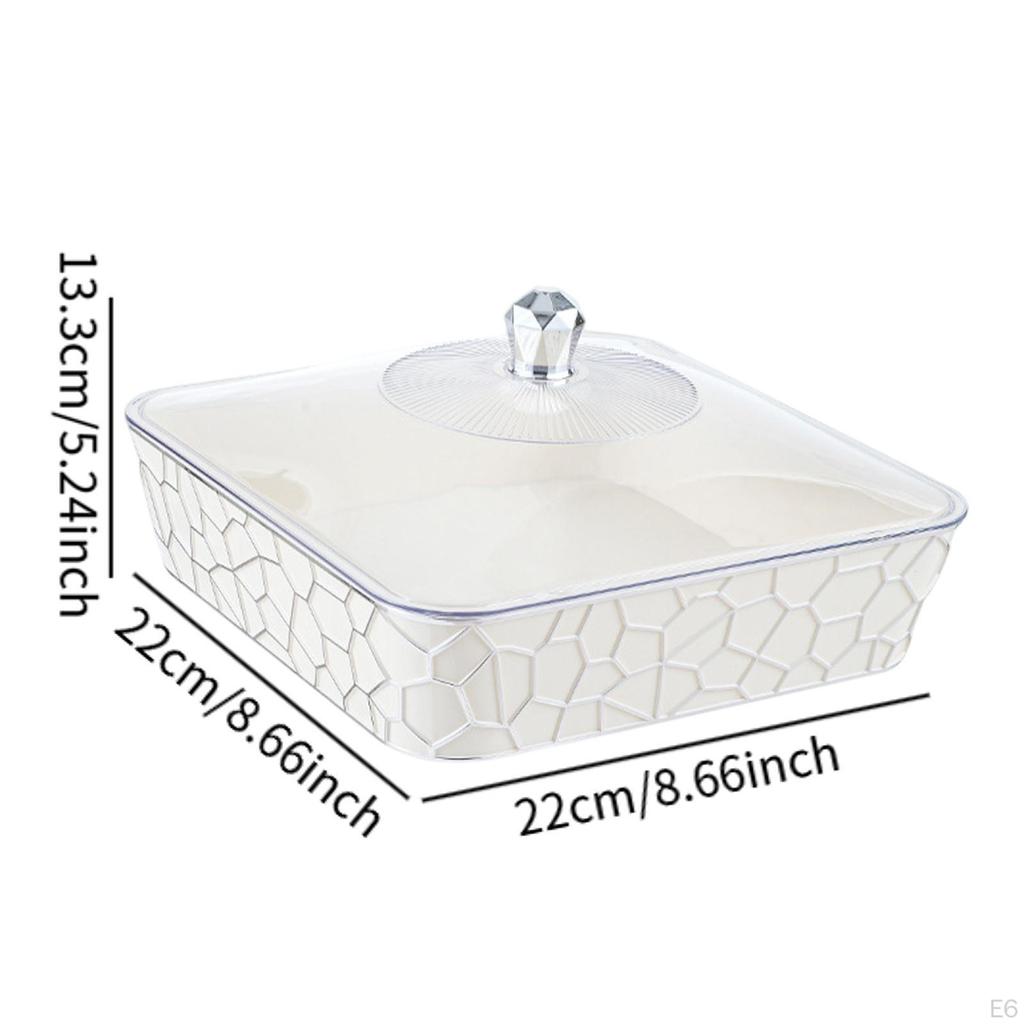 Поднос для подачи еды с крышкой, контейнер для домашнего использования, органайзер для мероприятий