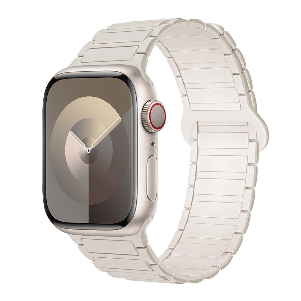 Для ремешков Apple Watch: 1-11 поколений / Ultra3 / SE3 второго поколения - трехбусинные силиконовые магнитные клейкие ремешки
