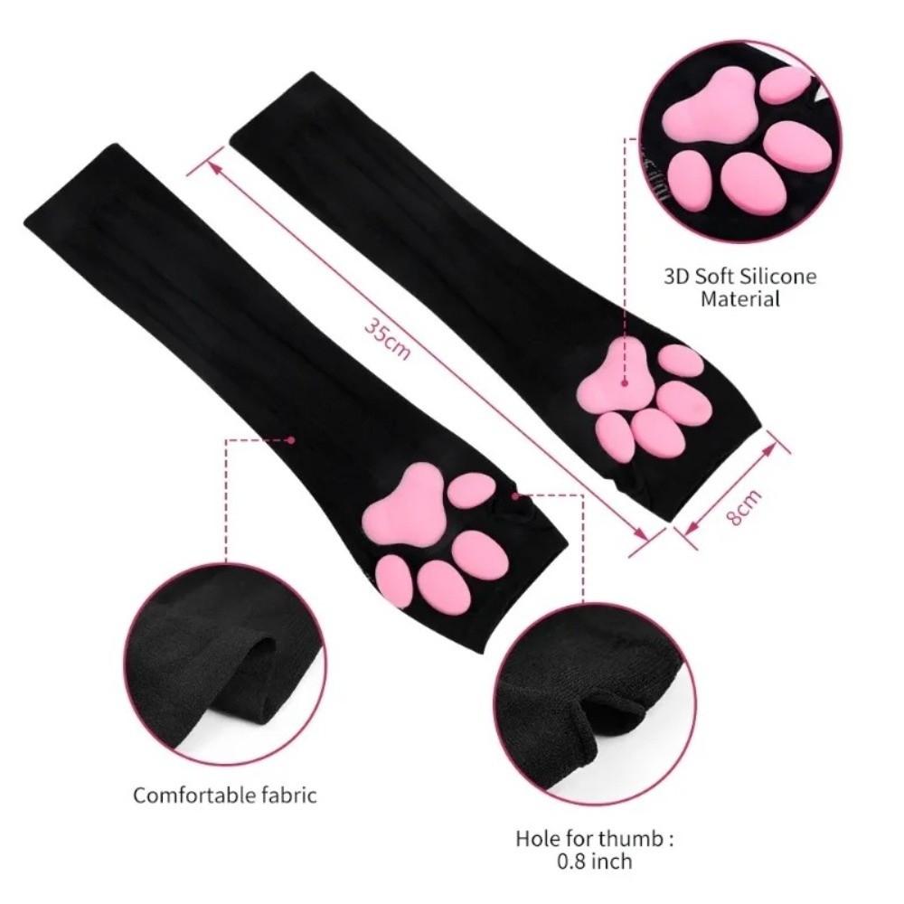 Ice Silk Cooling Sleeves Cover UV Protection Arm Sleeve New Long Tube Gloves  Cospaly