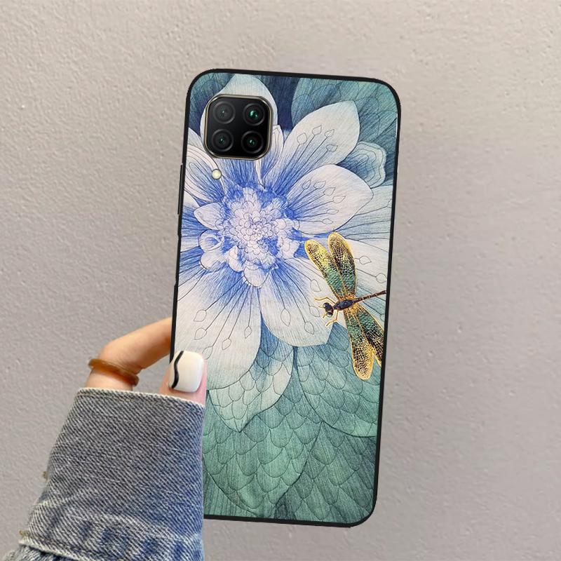 Dragonfly Pattern For Huawei Nova Y70 Y90 Y60 Y73 Y72 Y61 Y91 12s 12i 11i 8i 9 10 SE P40 Lite P60 P30 Pro Case