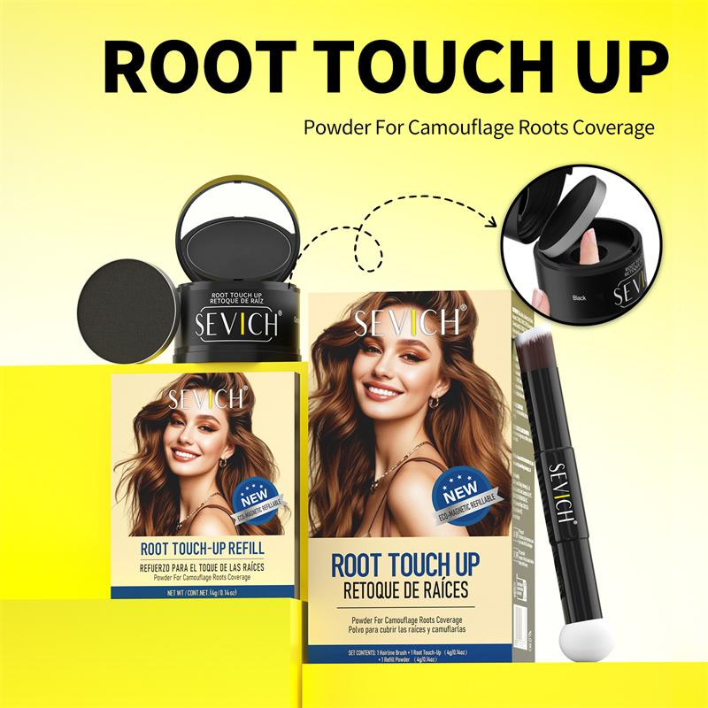 Пудра для линии роста волос Консилер Временная маскировка корней волос Контроль линии роста волос Покрытие седины Пудра-тень для линии роста волос Мгновенно