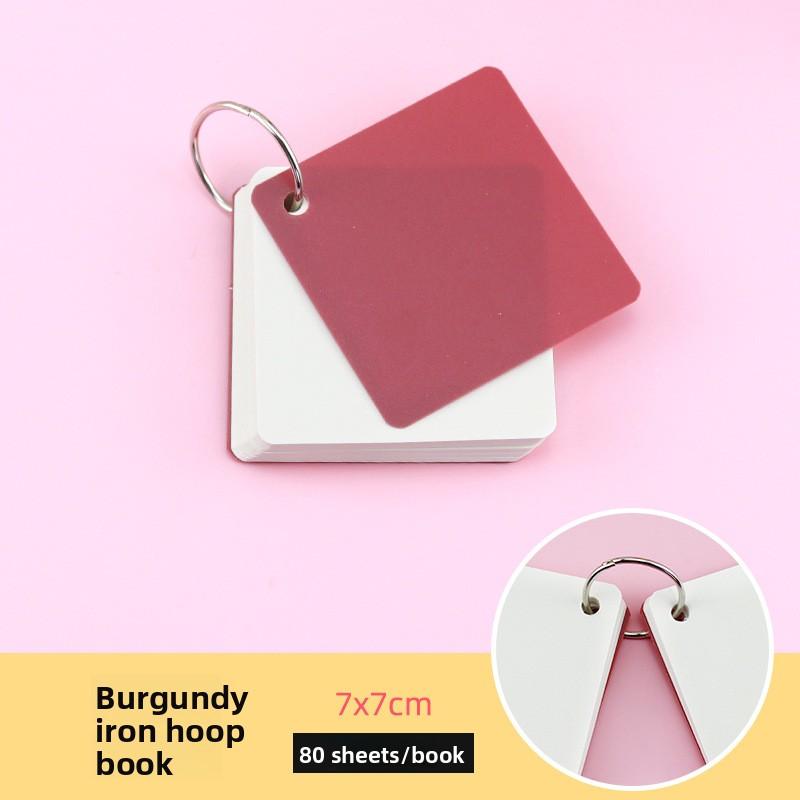 80-320Sheets Portable Notebook with Binder Rings Spiral Mini Notebook Study Cards Book Red/Yellow/Green/Black Student Stationery