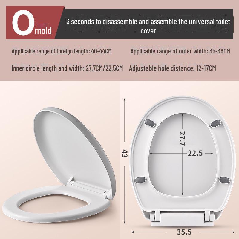 Универсальный быстроустанавливаемый чехол для сиденья унитаза с функцией замедления - утолщенные и удобные для домашнего хозяйства аксессуары