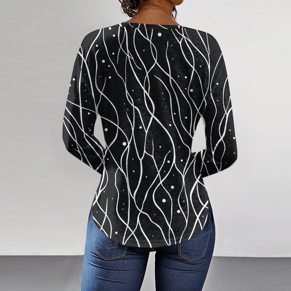 Tee Shirts For Women Fall Casual Long Sleeve Shirts Sweatshirt Vintage Graphic Printing Top Pullover