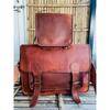 Vintage Leather Bag Men's Messenger Shoulder Laptop Briefcase Handmade Leather Bag ( Free Gift Sling Brown Bag Size - 9 X 7 X 3 In )
