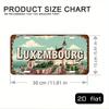 HD Aluminum Metal Sign Luxembourg Vintage License Plate Style Wall Decor Retro Castle Landscape Distressed Design Tin Poster f