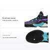 Баскетбольные кроссовки Li Ning Kids Yu Shuai 18, удобные, нескользящие, прочные, средней высоты, детские баскетбольные кроссовки, цвет черный, фиолетовый YKBU062-3