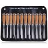 Wood Carving Chisel Set, 12-Piece Set, Professional Woodworking Gudge, Professional Woodworking Hand Tool, Chisel Set, Wood Carving Kit, Begi