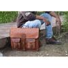 Handmade Large Leather Messenger Bag: Laptop Briefcase, Shoulder Satchel