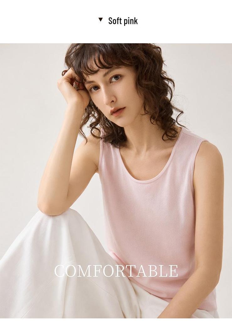 Versatile Round Neck Fine Wool Long Sleeve Base Layer Top