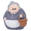 Old Lady Coin Bank Ornament Vinyl Coin Money Bank Crafts Home Decorations Piggy Bank with Small