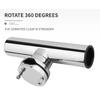 1-1/4'' to 2'' Stainless Steel  360° Clamp Fishing Rod Holder Boat Accessories Marine Suitable For 32-50MM Pipe