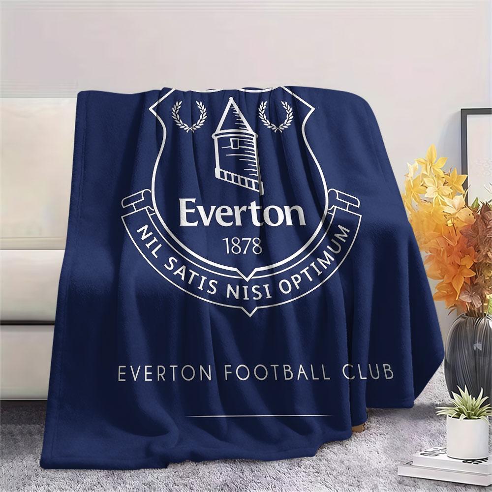 1PC Everton F.C Patterned Flannel Blanket Suitable For All Seasons for Home Decor Warmth and Comfort Gifts Holiday Present