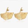 Европейские и американские серьги-подвески из сплава в виде листьев гинкго высокого класса - Смелый, стильный, преувеличенный дизайн