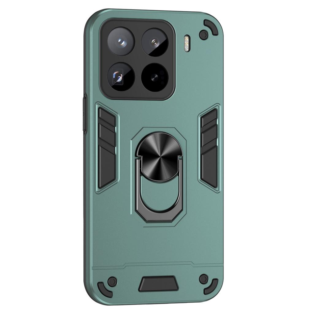 For Xiaomi 15 Pro Case PC+TPU Drop Defend Phone Cover with Ring Kickstand