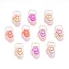 10pcs Christmas Series Acrylic Beads Santa Bell Christmas Socks Loose Beads For DIY Handmade Charm Bracelet Earring Jewelry Gift