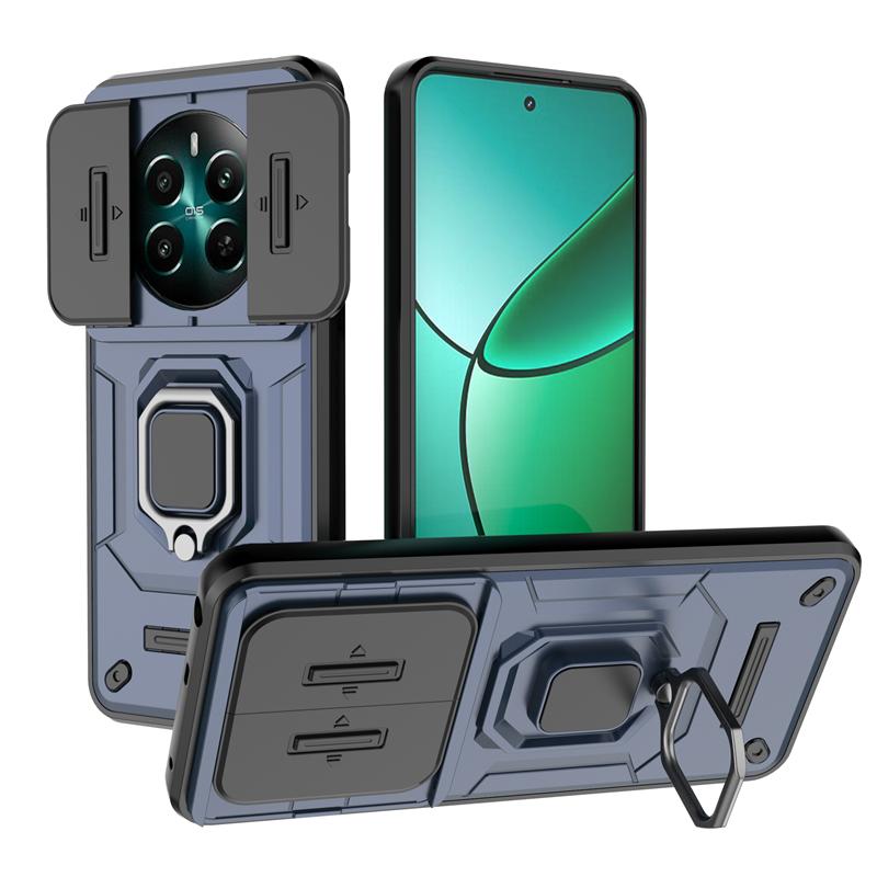 Для Realme 12 Plus 5G чехол Armor Slide Camera Protect Phone Case для OPPO Realme 12 + Plus RMX3867 6.67" Ring Holder Back Cover
