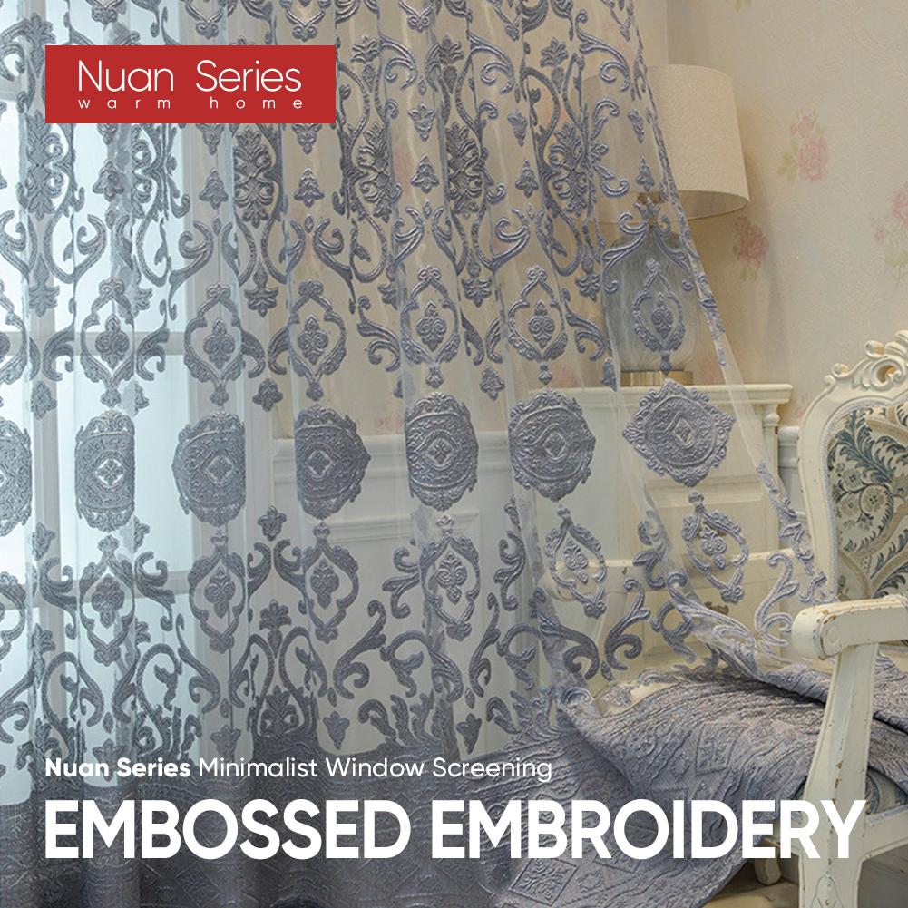 1 шт. серия Nuan, модные и элегантные полузатемняющие шторы в европейском стиле для гостиной, спальни, домашний декор