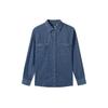 Levis Solid Color Button Down Long Sleeve Shirt Women Shirts Blue A0842-0002
