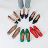 Women's Flat Shoes with Pointed Soft Knitted Sole Breathable and Comfortable Shoes Spring and Autumn 2025 New Model