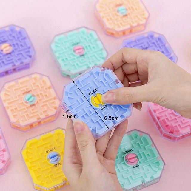 Лабиринт Кубик Рубика шестигранный прозрачный пазл-головоломка с катящимся мячом игра-головоломка детская игрушка-лабиринт