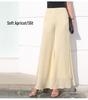 Шифоновые кюлоты с высокой талией: Большой размер, Сетка, Свободные, Широкие брюки, Прямые, С разрезом, Повседневные брюки палаццо для женщин.