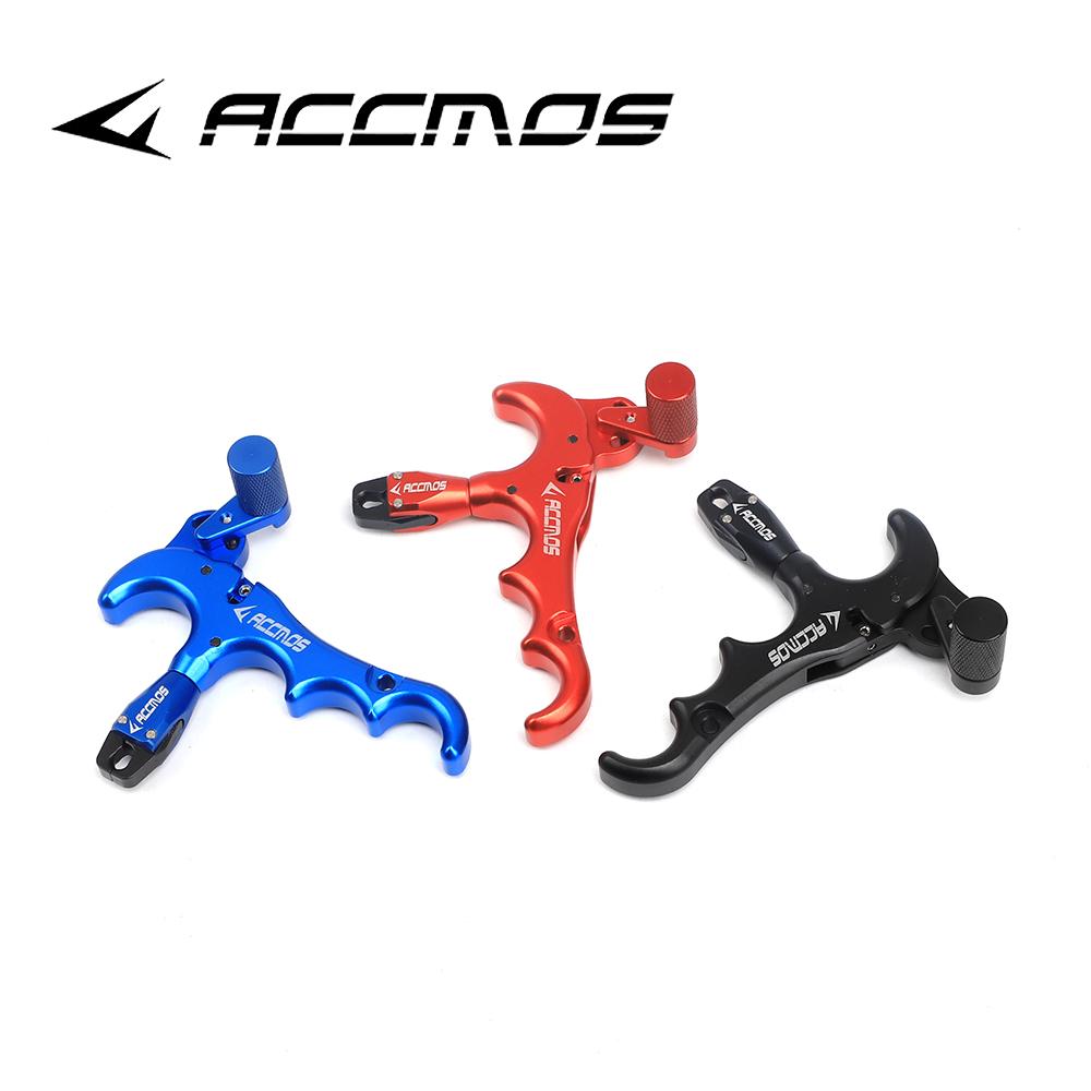 ACCMOS Aluminum Alloy Archery Accessories Release Aids for Compound Bow Automatic Thumb Gripper Caliper 3 4 Finger Trigger Grip 5