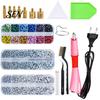 Flatback Rhinestone Setter Wand Hotfix Applicator Kit with 7 Tips, Hot Fix Tool Tips Tool, for DIY Clothing Fabric Craft Projects Shoes Bags