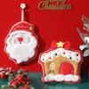 Thickened Christmas Hanging Hand Towels Cartoon Plush Hand Towel Home Bathroom Kitchen Decor