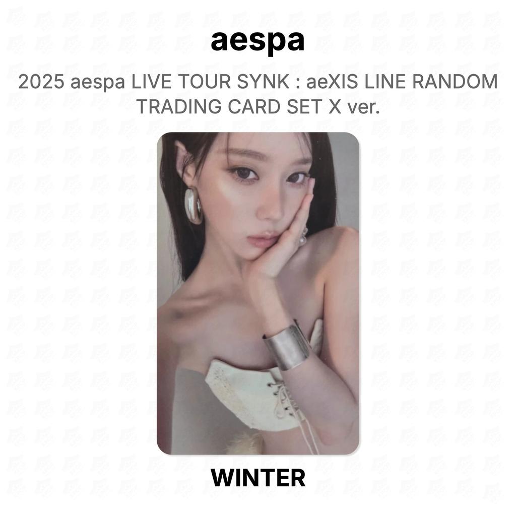 aespa 2025 aespa ЖИВОЙ ТУР SYNK : aeXIS LINE СЛУЧАЙНЫЙ НАБОР ТОРГОВЫХ КАРТОЧЕК X ver. Официальная фотокарта