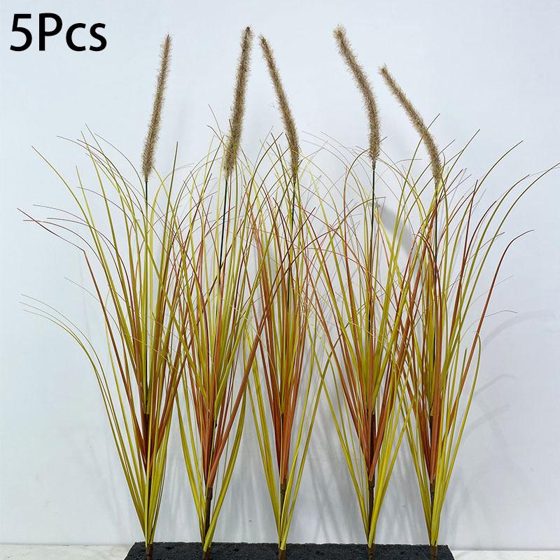 5 шт. Зеленый декор для растений, уличный и комнатный декор, пучок травы, реалистичные цветочные композиции, 60 см, искусственные растения, лисохвост