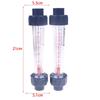 DN15 Short Plastic Flow Meter PVC Rotameter 20mm Bore with Guide Rod, 1/2" NPT Threads for Chemical/Liquid