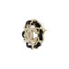 Chanel Классические серьги-гвоздики с металлическим декором 'Двойная C' из кожи ягненка, женские, черные, новый стиль, весна-лето