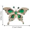 Retro Green Butterfly Brooch Crystal Butterfly Brooches Green Butterfly Suit Collar Pin  Daily