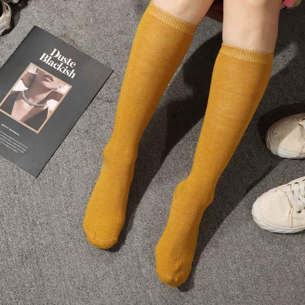 Elastic Sport Student Cotton For Girl Ladies Women Stockings Hosiery Knee High Socks Calf Sock