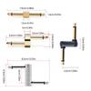 4 шт. Патч-кабель для гитарных педалей эффектов, соединитель-муфта, штекер-штекер, угловой адаптер, переходник 6,35 мм на 6,35 мм