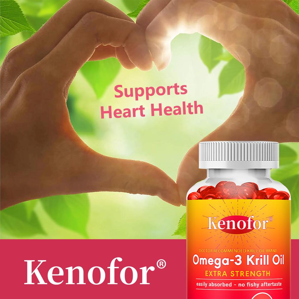 Extra Strength Omega-3 Krill Oil 5000mg Premium Heart Health Support, 120 Dietary Supplement Softgels