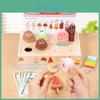 Wooden Simulation Ice Cream Vending Cabinet Model Children Toy Set For Gift