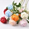 Western Ranunculus Asiaticus Faux Flower Arrangements With Embossed Craft For Event Decor