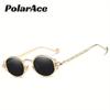 PolarAce Unisex Oval Metal Polarized Fashionable Driving Outdoor Riding Sun Visors Sunglasses, UV400
