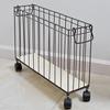 Nordic Style Iron Storage Basket with Wheels for Books, Snacks, Magazines, Yoga Mats & Sports Equipment