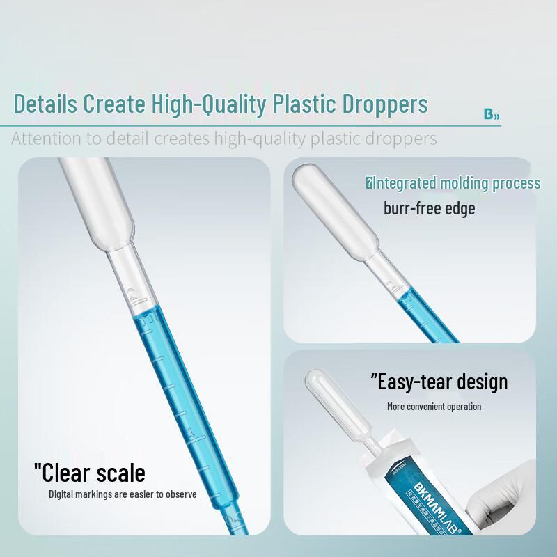 Biokemman Disposable Graduated Plastic Pasteur Pipettes